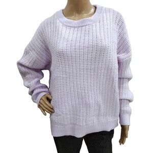 Time and Tru Women's 3XL Lilac Lavender Knit Pullover Sweater Plus Size XXXL